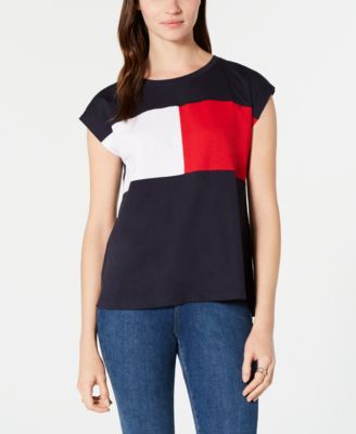 tommy hilfiger color block shirt