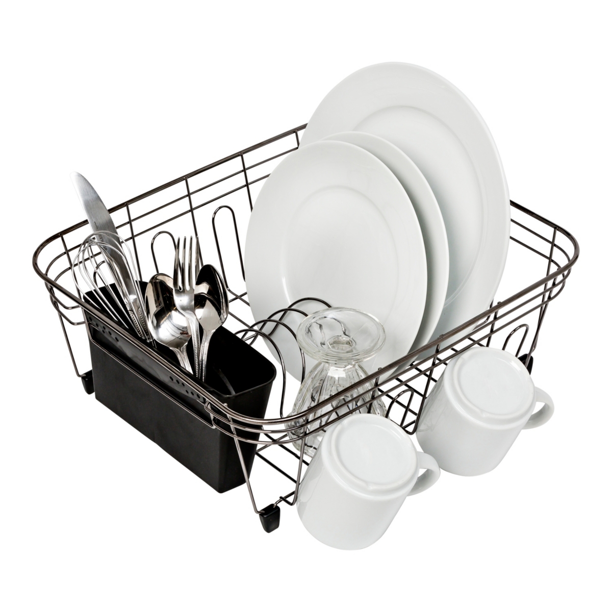 Honey Can Do Wire Dish Rack, Black In Black,chrome