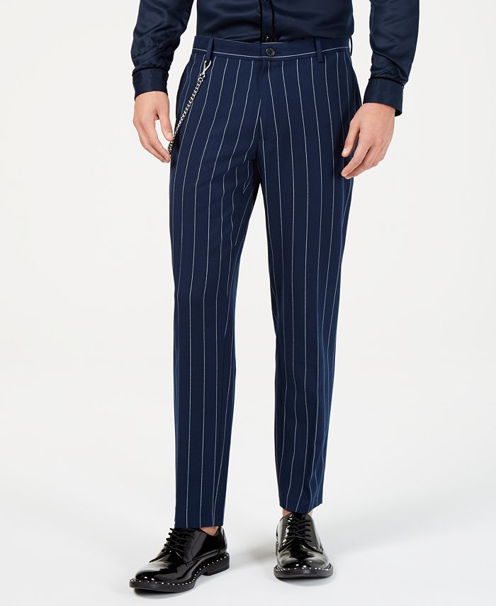 INC International Concepts INC Men's SlimFit Pinstriped Chain Pants, Created for Macy's Macy's