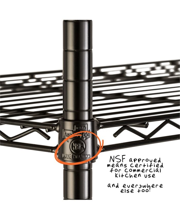 Honey Can Do 3Tier Heavy Duty Adjustable Shelving Unit, Black Macy's