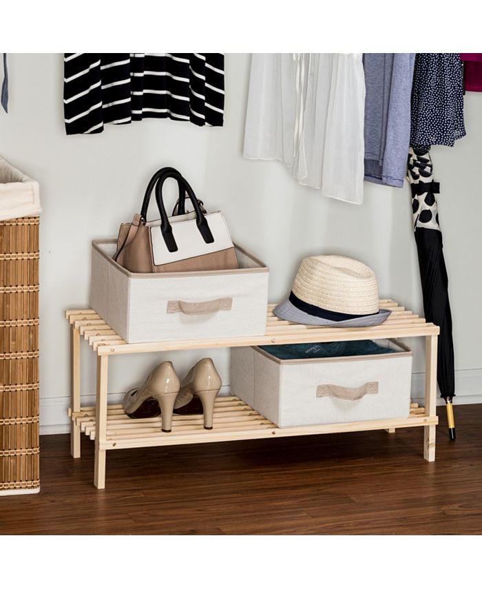 Honey Can Do 2Shelf Wood Shoe Rack Macy's