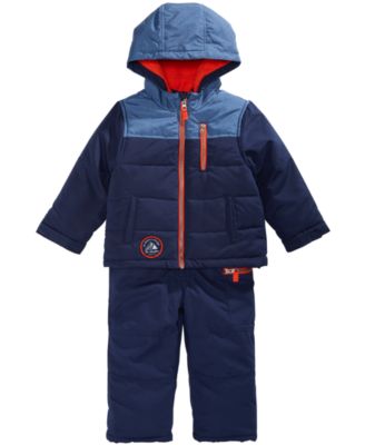 Carter's - Toddler Boys Colorblocked Hooded Snowsuit