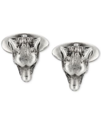 Gucci - Men's Wolf Head Cuff Links in Sterling Silver, YBE52407500100U
