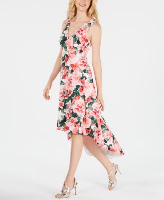 Calvin Klein - Printed High-Low Dress