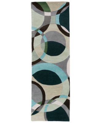 Livabliss - Forum FM-7157 Dark Green 3' x 12' Runner Area Rug