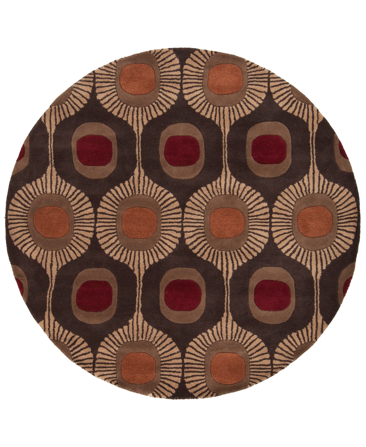 Surya Forum Fm-7170 Dark Brown 4' Round Area Rug - Dark Brown
