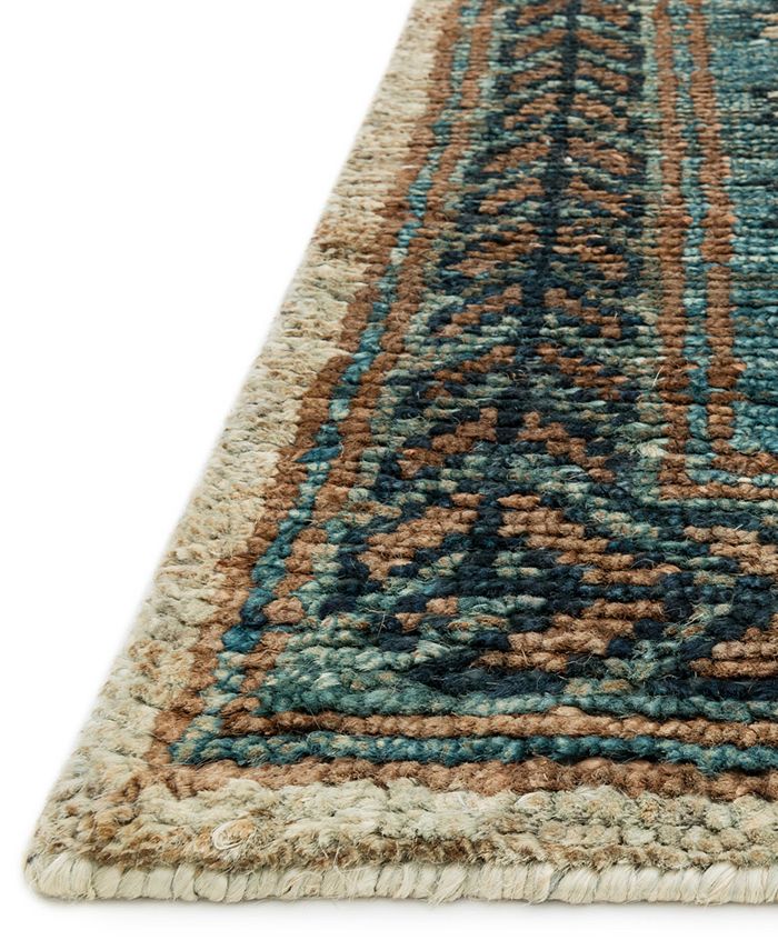 Loloi Nomad Jute NM01 Beige/Ocean 18" Square Swatch & Reviews Rugs
