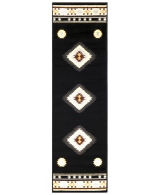 Livabliss - Paramount PAR-1095 Black 2'2" x 7'6" Runner Area Rug