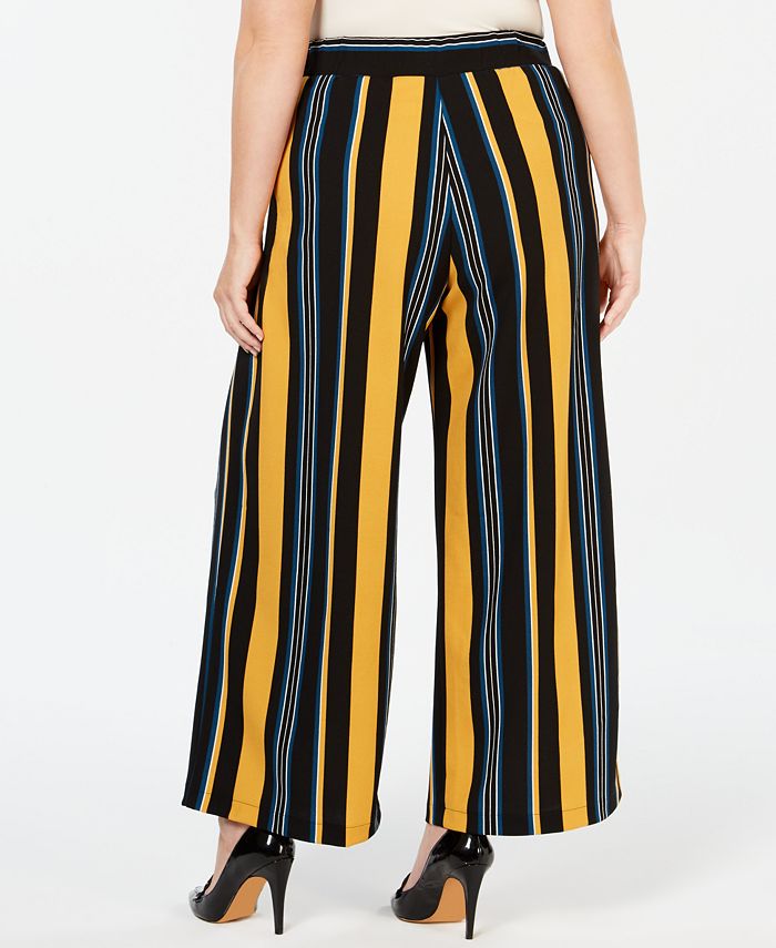 Plus Size Striped Wide Leg Pants main image 0