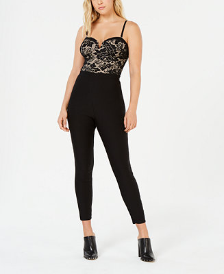 Material Girl Juniors' Lace-Bodice Jumpsuit, Created for Macy's ...