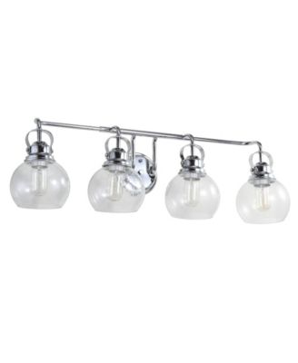 Shirley 4-Light Metal, Bubbled Glass Vanity Light
