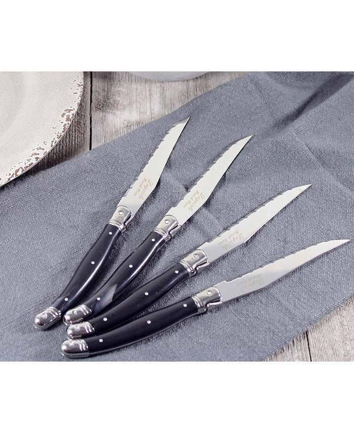 French Home Laguiole Black Steak Knives, Set of 4 & Reviews Flatware