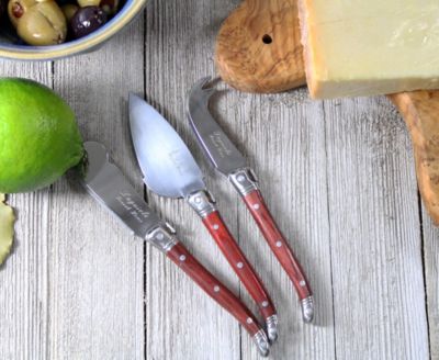 Laguiole Pakkawood Cheese Knife & Spreader Set 7 Piece.