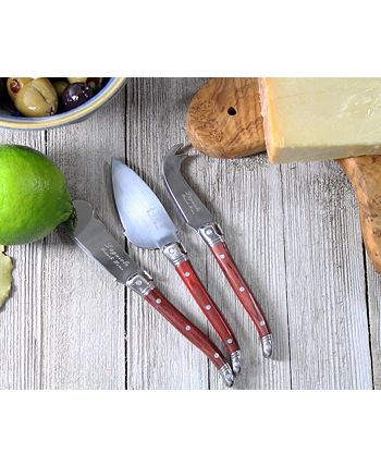 French Home 7 Piece Laguiole Jewel Colors Cheese Knife and Spreader Set