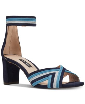 nine west block heel sandals