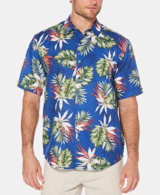 Cubavera Men's Pineapple-Print Short-Sleeve Linen Shirt - Macy's