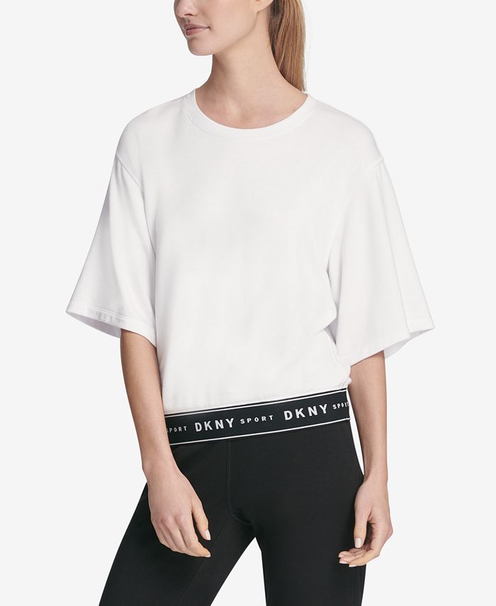 DKNY Sport Short-Sleeve Logo Sweatshirt, Created for Macy's - Macy's
