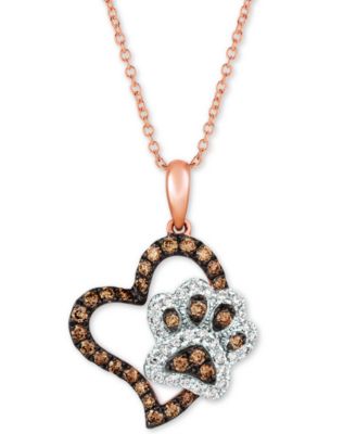 levian paw print necklace