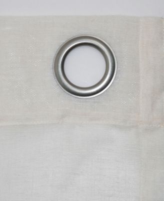 Slub Textured Linen Blend Grommet Top Curtain