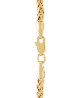 Lightweight Wheat Link 22" Chain Necklace in 14k Gold
