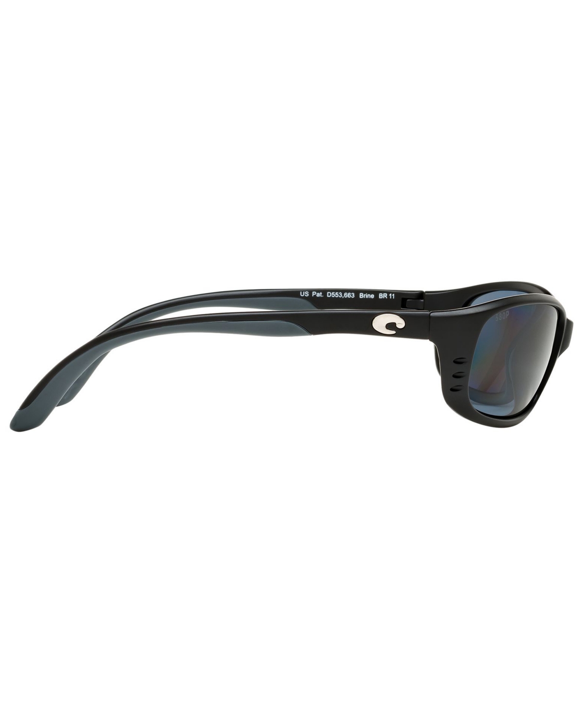 Shop Costa Del Mar Polarized Sunglasses, Brinep In Matte Black,p Grey