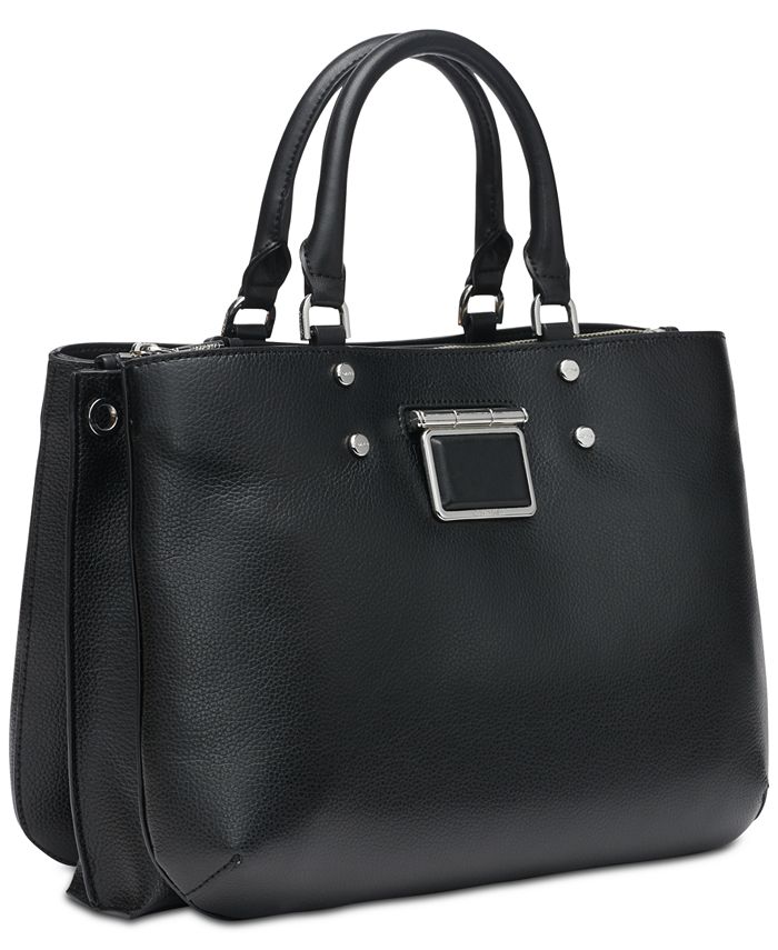 Calvin Klein Dani Leather Satchel & Reviews - Handbags & Accessories ...