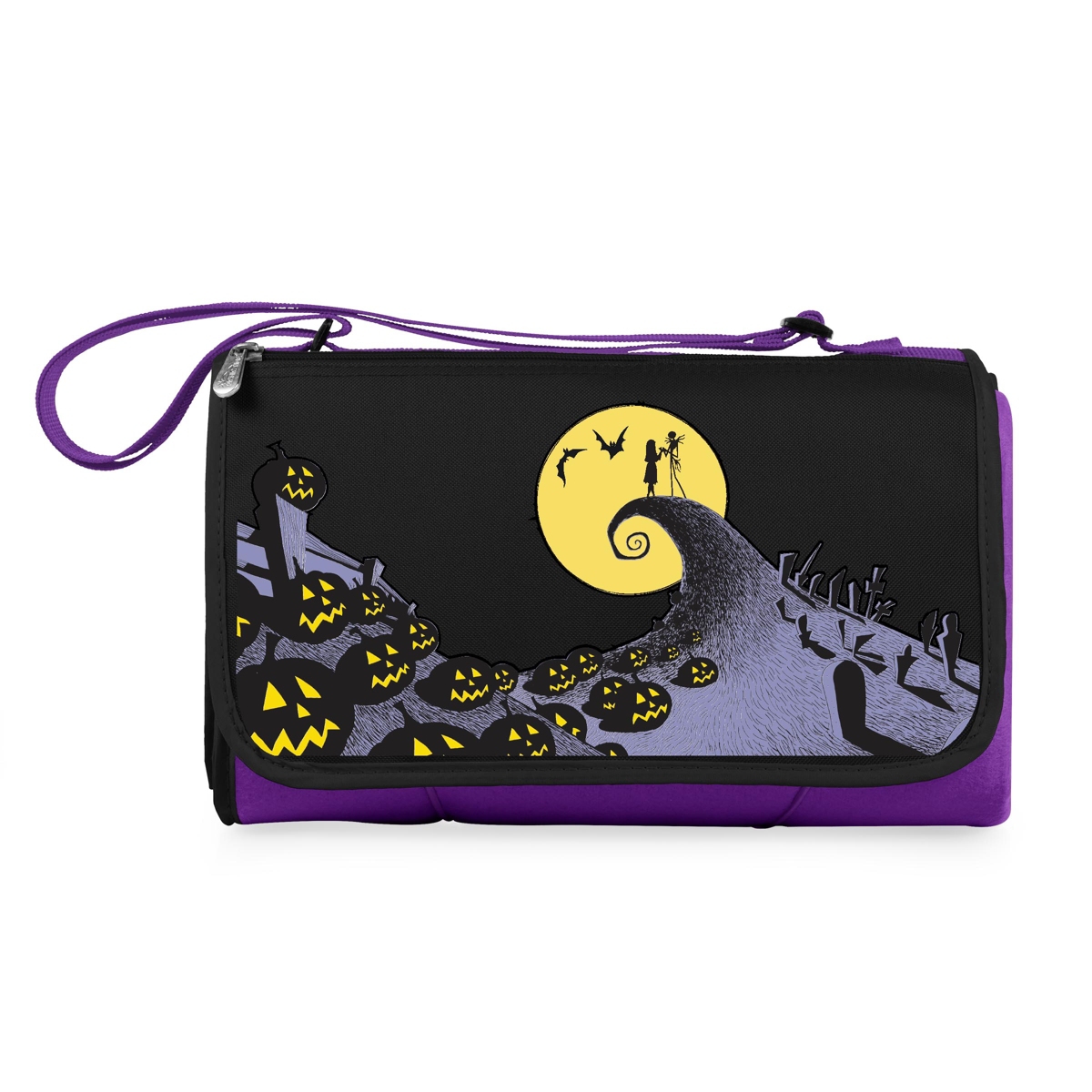 Oniva by Picnic Time Disney's Nightmare Before Christmas Jack Blanket Tote Outdoor Picnic Blanket - Purple