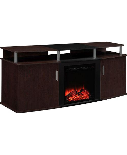 Ameriwood Home Delmar Electric Fireplace Tv Console For Tvs Up To