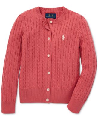 Polo Ralph Lauren - Toddler Girls Cable-Knit Cotton Cardigan