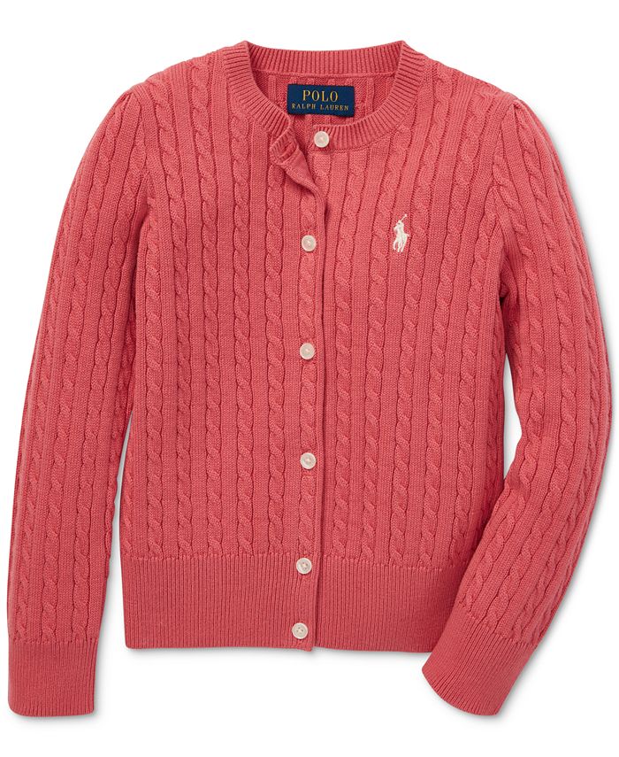 Polo Ralph Lauren Toddler Girls Cable-Knit Cotton Cardigan & Reviews ...