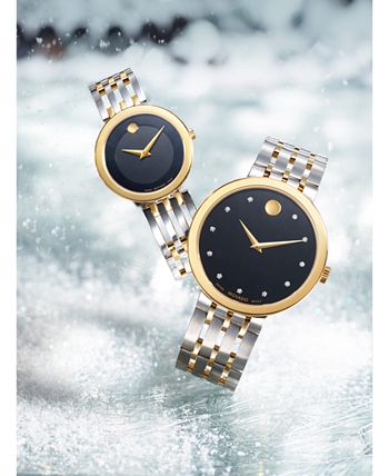 Movado - Women's Swiss Esperanza Two-Tone PVD Stainless Steel Bracelet Watch 28mm 0607053