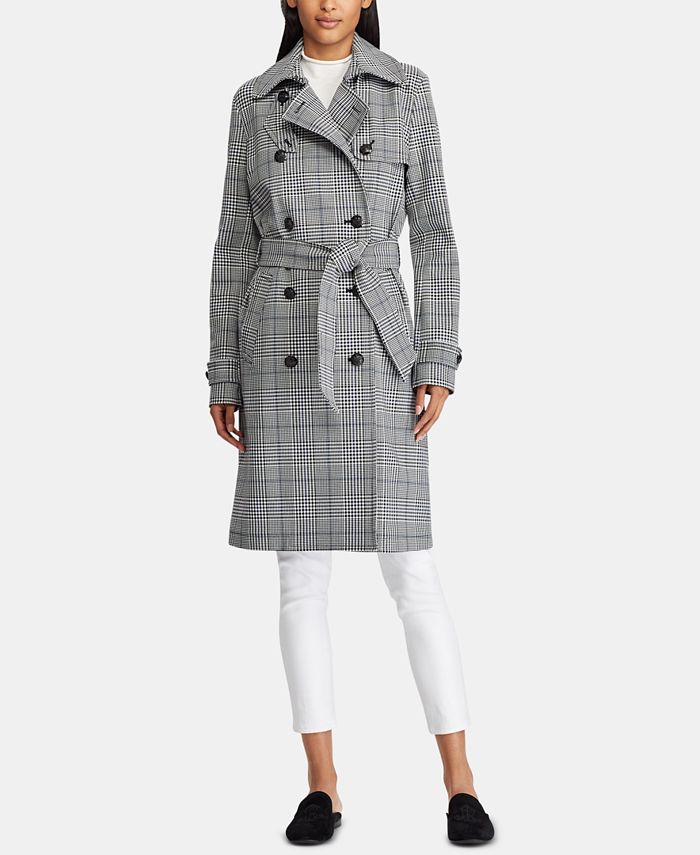 Lauren Ralph Lauren Glen Plaid Trench Coat Macy's