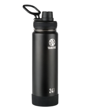 Shop Takeya Actives 24oz Insulated Stainless Steel Water Bottle With Insulated Spout Lid In Onyx