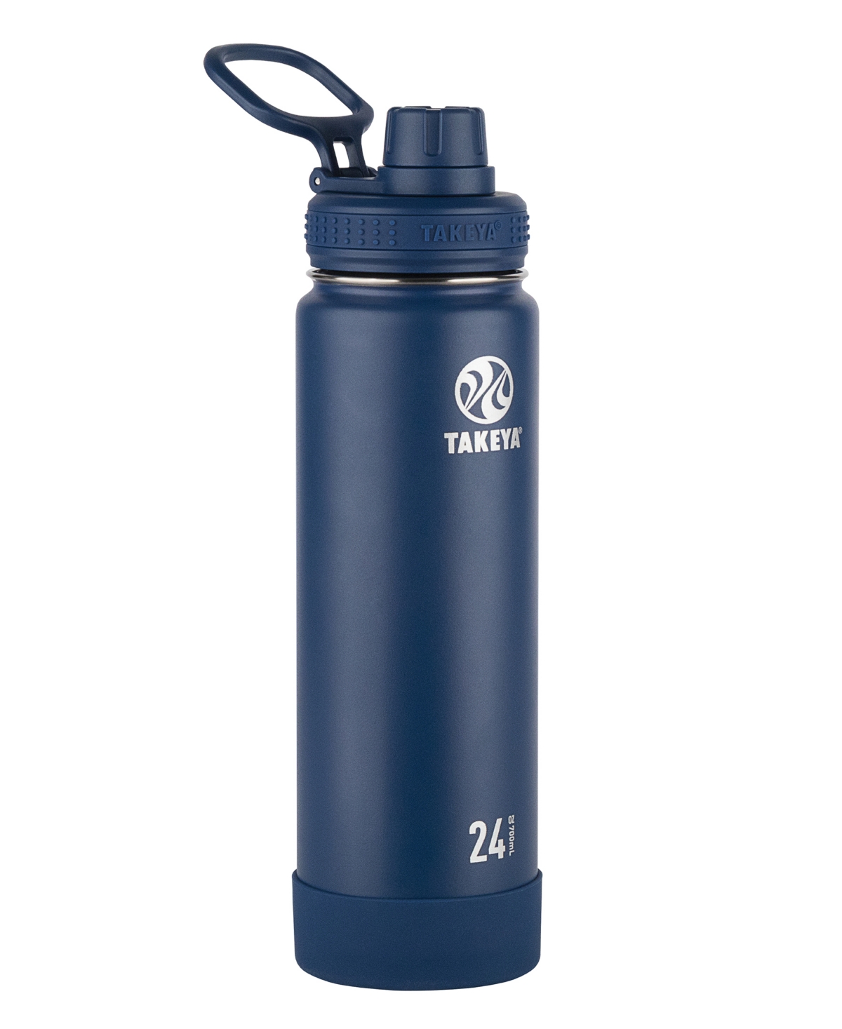 Shop Takeya Actives 24oz Insulated Stainless Steel Water Bottle With Insulated Spout Lid In Midnight