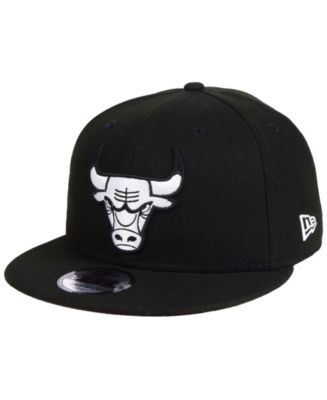 New Era Chicago Bulls Black White 9FIFTY Snapback Cap - Macy's