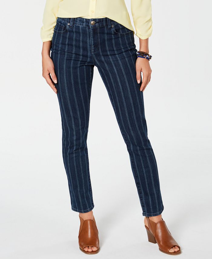 Womens striped hot sale skinny jeans