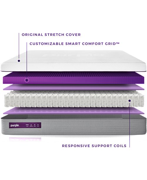 Purple 2 Hybrid 11 Mattress King Reviews Mattresses Macy S