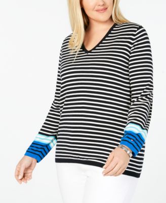 tommy hilfiger cotton v neck sweater