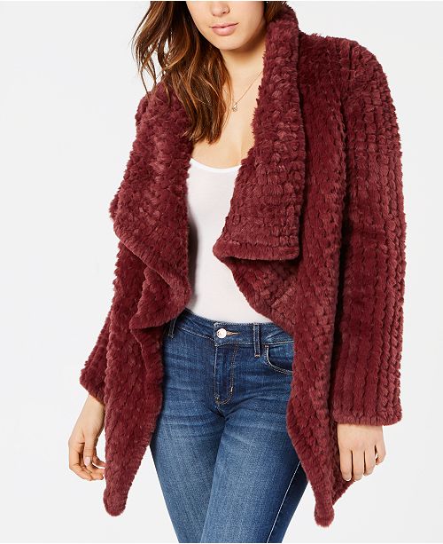 Guess Westlyn Draped Faux Fur Jacket Reviews Coats