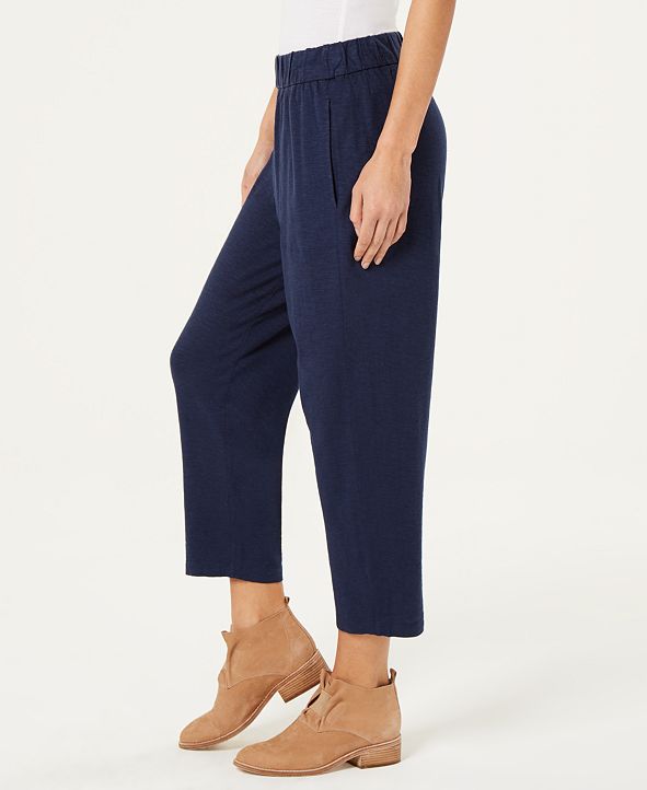 Eileen Fisher Slouchy Cropped Pants, Regular & Petite, Created for Macy ...