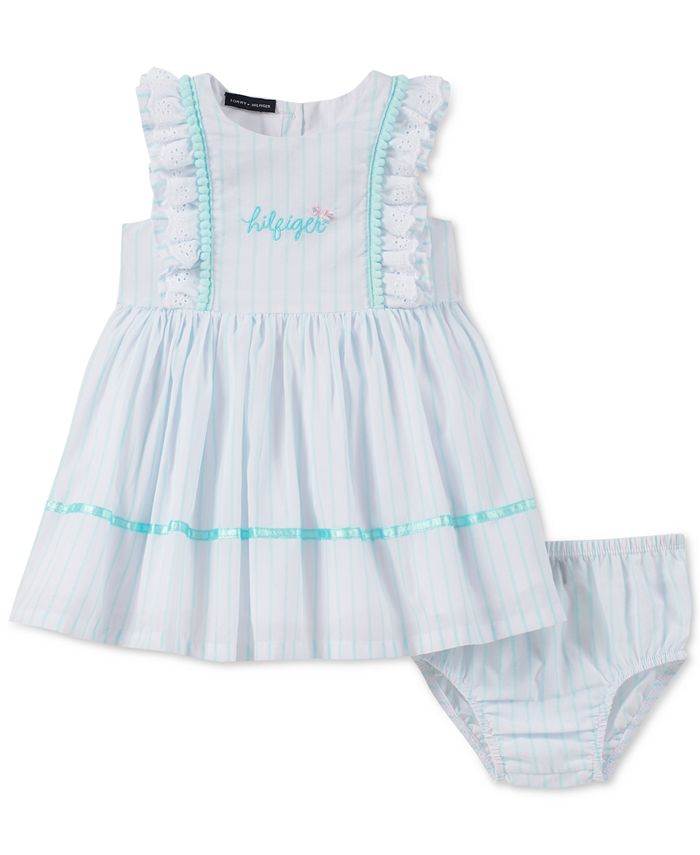 Tommy Hilfiger Baby Girls RuffleTrim Striped Dress Macy's