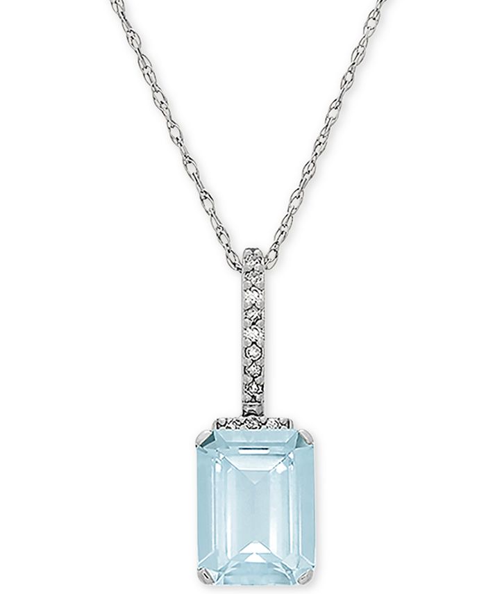 Macys cheap aquamarine necklace