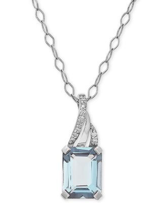 macys aquamarine necklace