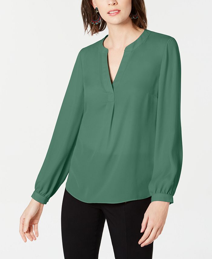 INC International Concepts I.N.C. Petite V-Neck Top, Created for Macy's ...