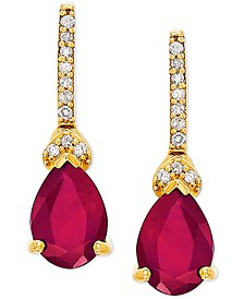 Ruby (3/8 ct. t.w.) & Diamond Accent Drop Earrings in 14k Gold