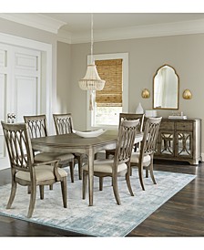 Kelly Ripa Home Hayley 7-Pc. Dining Set (Dining Table, 4 Side Chairs & 2 Arm Chairs)