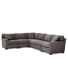 Radley 5-Pc. Fabric Sectional Sofa with Apartment Sofa with Corner Piece, Created for Macy's