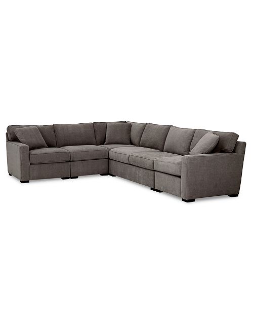 Furniture Radley 5 Pc Fabric Sectional Sofa With Apartment Sofa