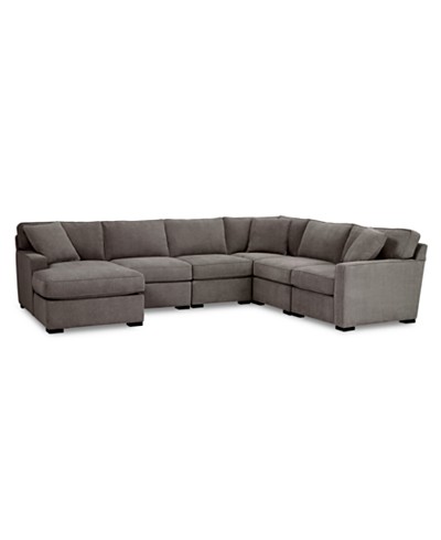 Pc Fabric Chaise Sectional Sofa