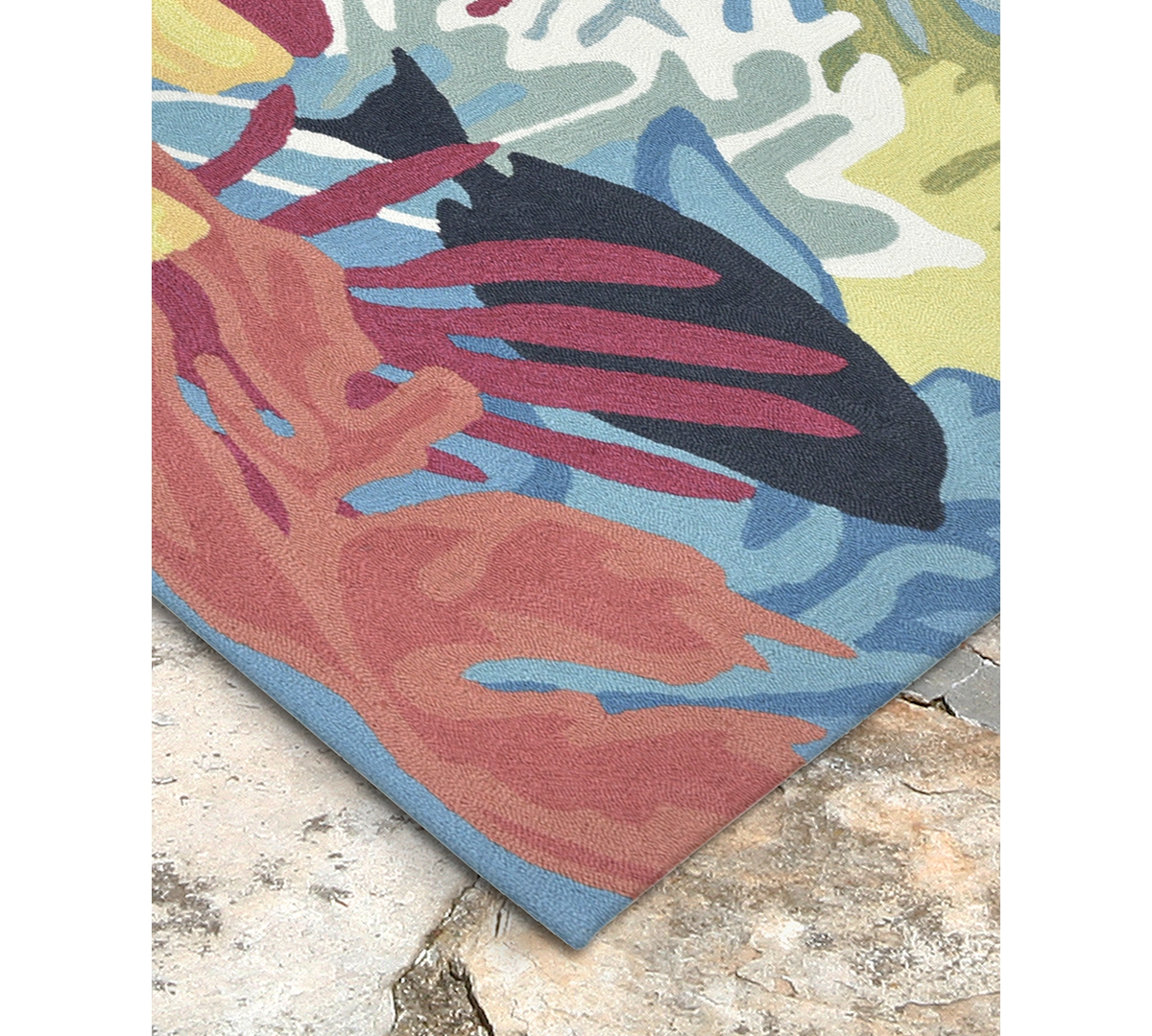 Liora Manne' Ravella 2275 Ocean ViewIndoor/Outdoor Area Rug - Blue